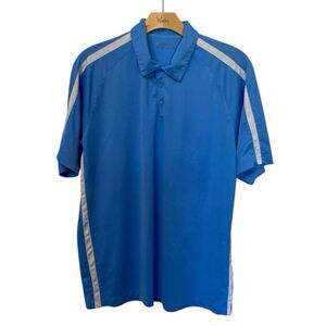 Nike Golf Fit Dry Men's Polo Shirt Size 2XL Blue/White Short Embroidered Logo